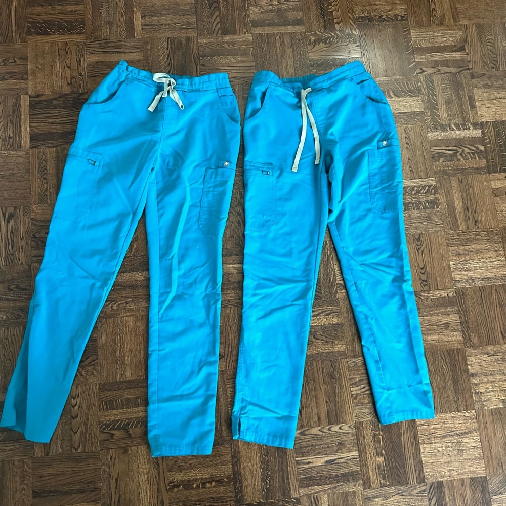 Figs teal scrub pants